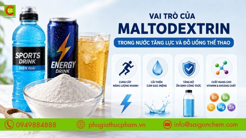 Vai trò của Maltodextrin trong nước tăng lực