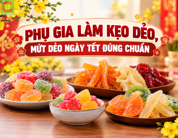 Phụ Gia Làm Kẹo Dẻo, Mứt Dẻo Ngày Tết Đúng Chuẩn
