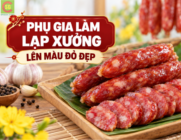 Phụ Gia Làm Lạp Xưởng Lên Màu Đỏ Đẹp, Khô Nhanh